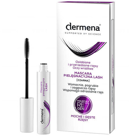 Dermena Lash, wimperversterkende mascara, zwart, 10 ml