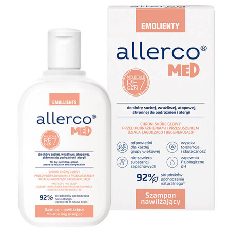 Allerco Med Emollients, vochtinbrengende shampoo, 200 ml