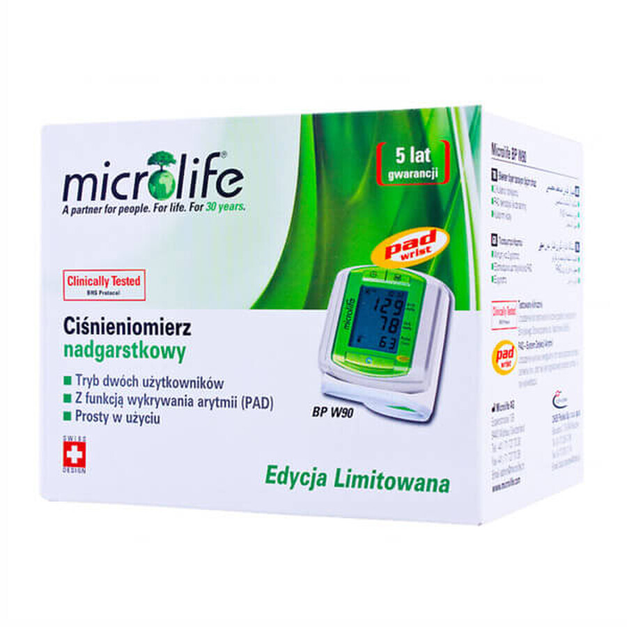 Microlife BP W90, monitor automat de tensiune arterială la încheietura mâinii