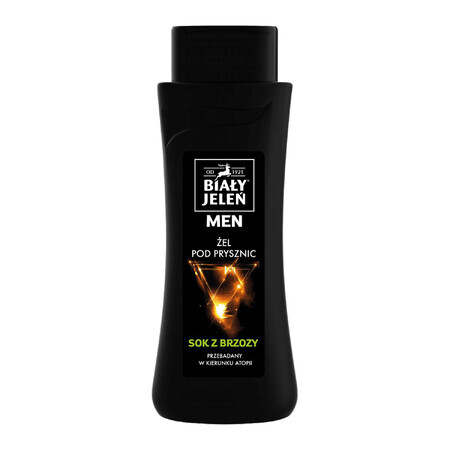 Biały Jeleń Premium, hypoallergeen, douchegel met berkenextract, VOOR MANNEN, 300 ml