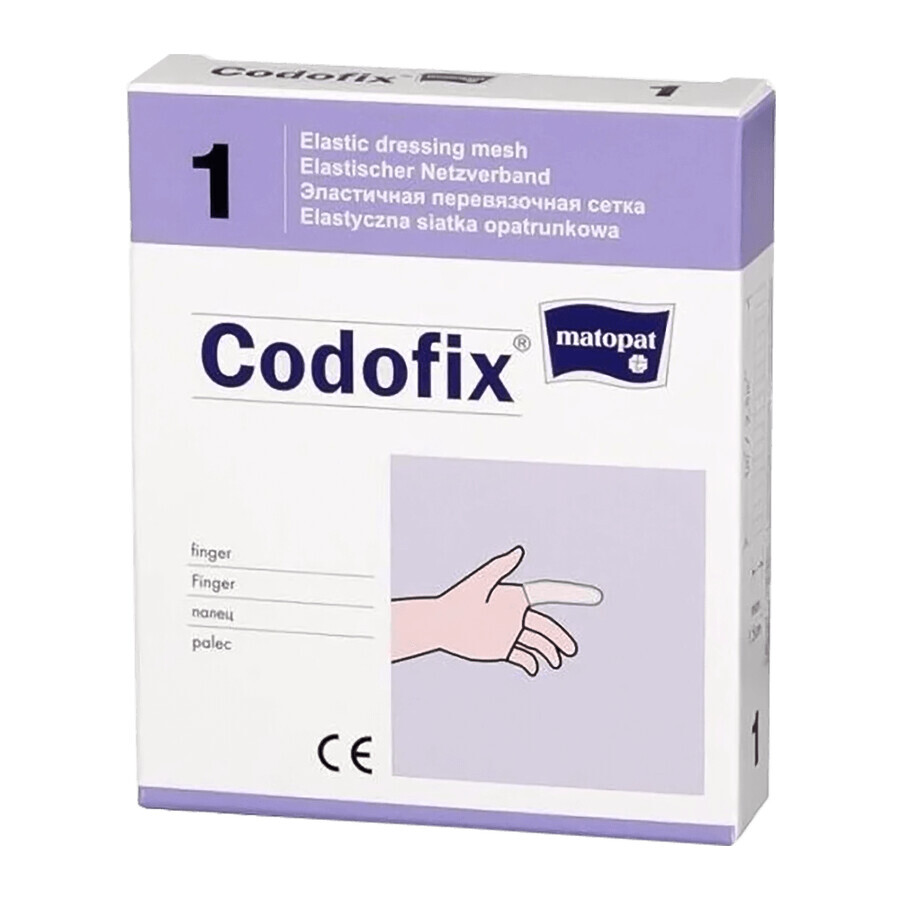 Codofix 1 bandage, elastic bandage mesh, non-sterile, 1 cm x 1 m, 1 piece