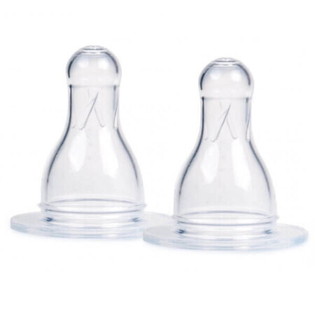 Canpol Babies Round Silicone Baby Bottle Teat Size 1 Free 2 Pack