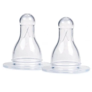 Canpol Babies, round silicone teat for baby bottles, size 3-fast, 2 pieces