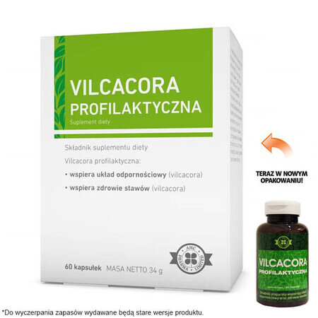 Integratore a base di Vilcacora per Prevenzione, Confezione da 60 capsule.