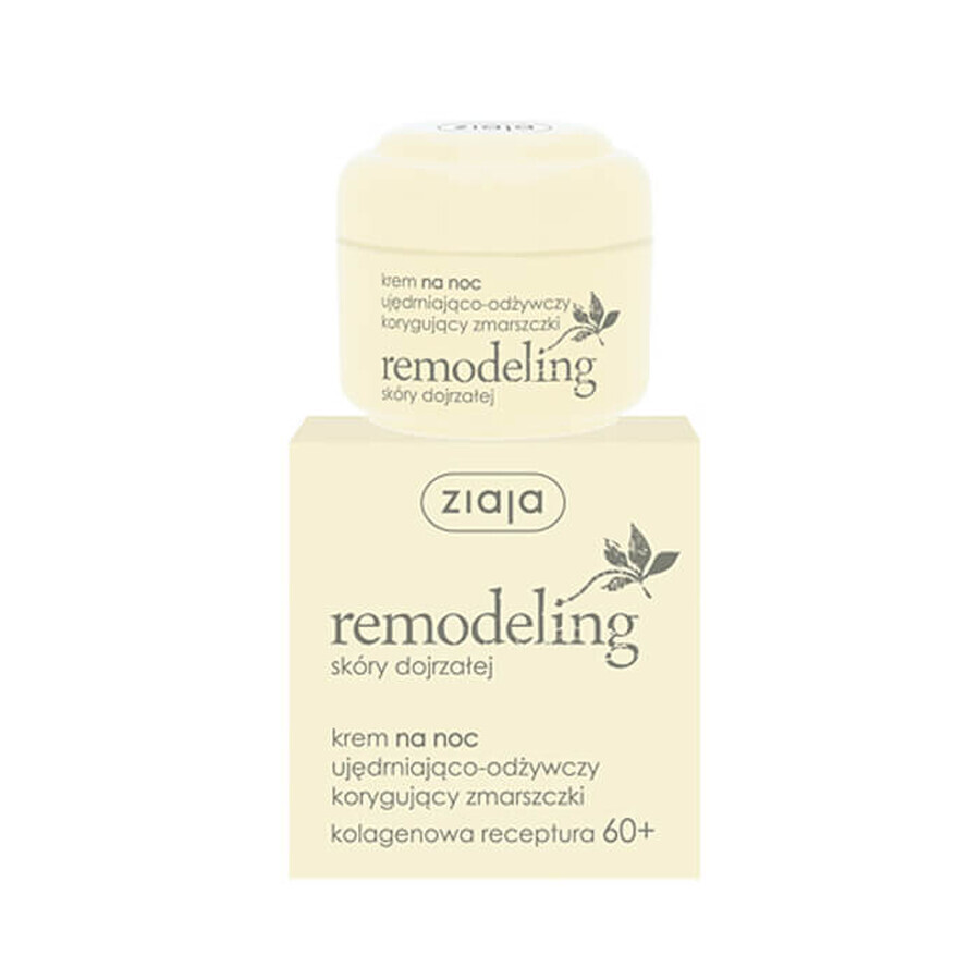 Ziaja Remodeling 60+, Cremă de noapte, fermitate și revitalizare, 50 ml