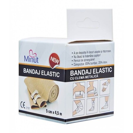 Benda elastica con clip in metallo, 5 cm x 4,5 cm, Minute