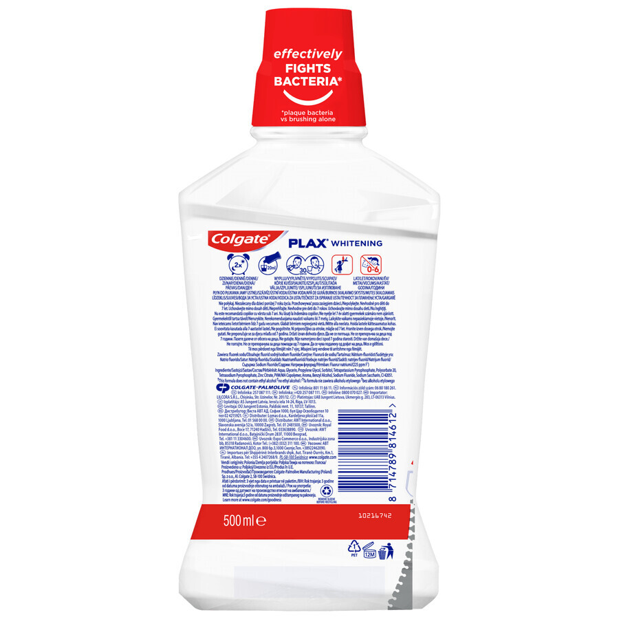 Soluzione per il risciacquo orale Colgate Whitening, 500 ml