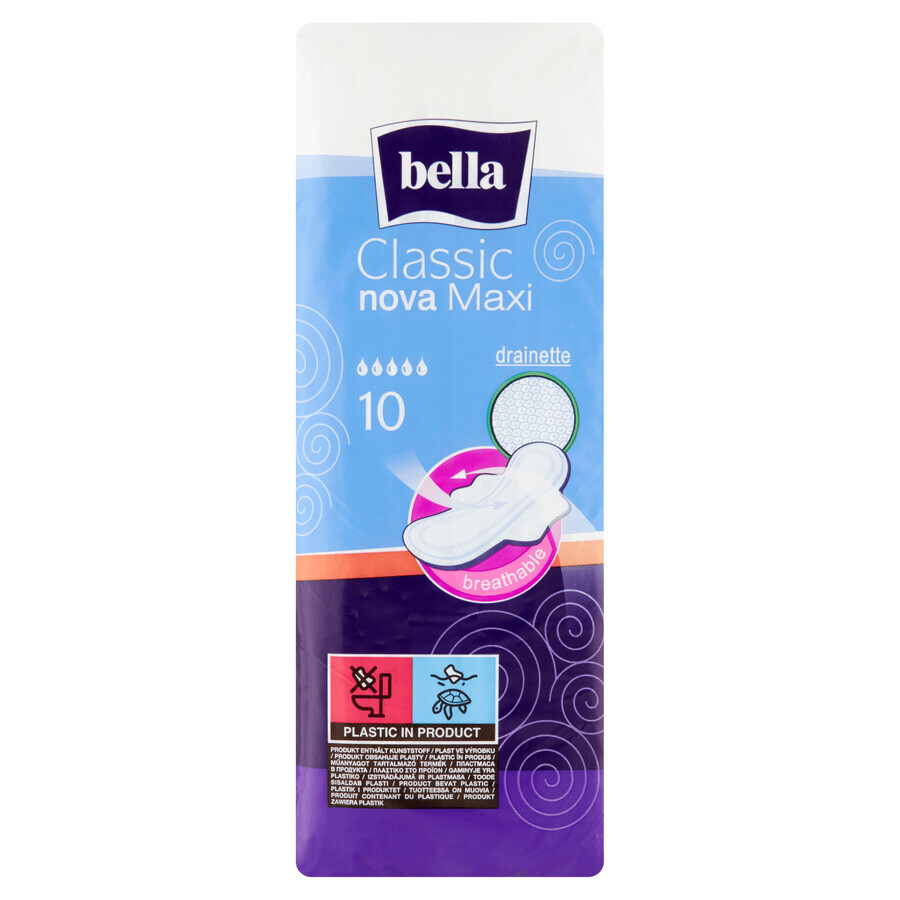 Assorbenti Bella Classic Nova Maxi, 10 pezzi - Lunga durata!