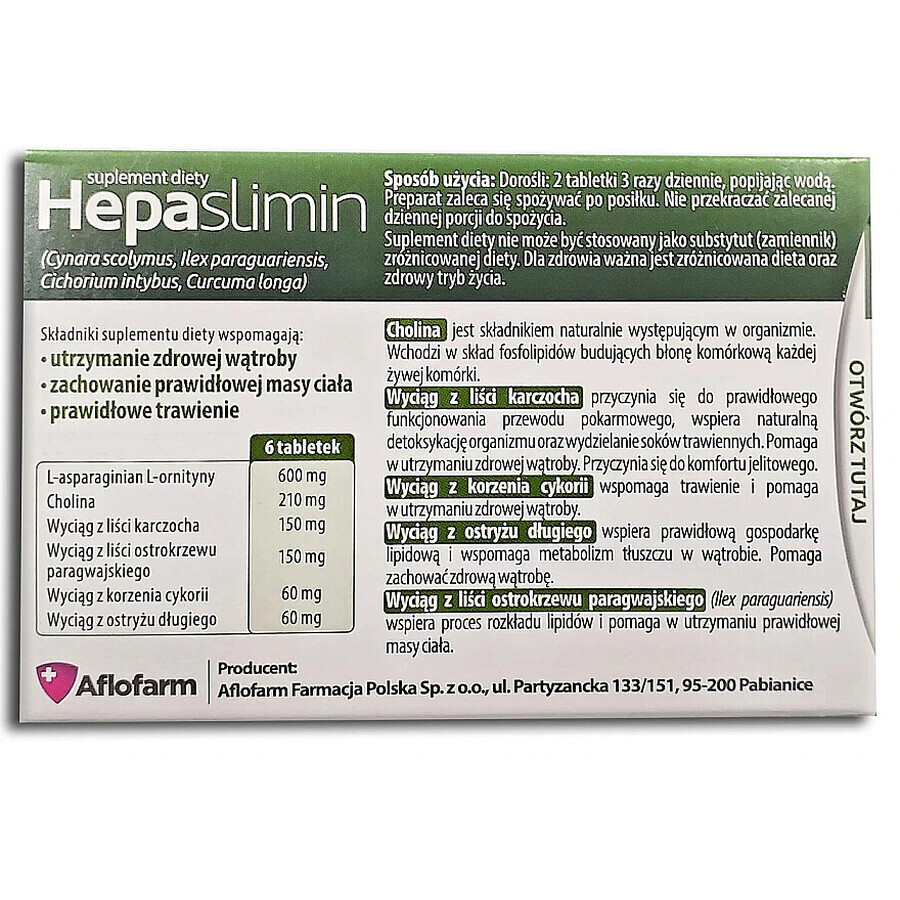 Hepaslimin, 30 tabletten