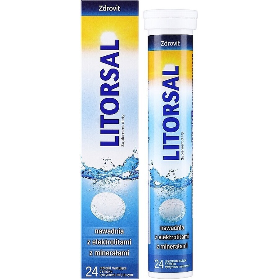 Zdrovit Litorsal, 24 comprimate efervescente + Magneziu cu vitamina B6, 24 comprimate efervescente