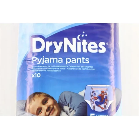 Huggies DryNites Boys, nachtslips, voor jongens, 4-7 jaar, 17-30 kg, 10 stuks