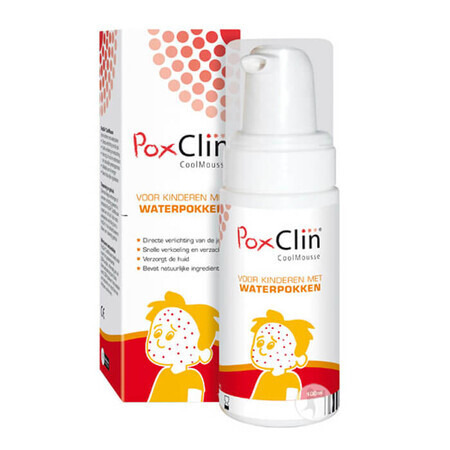 PoxClin CoolMousse, schuim voor kinderen met waterpokken, 100 ml