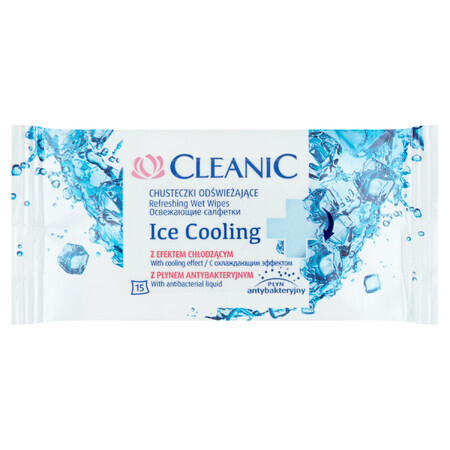 Cleanic Ice Cooling, verfrissende doekjes, 15 stuks