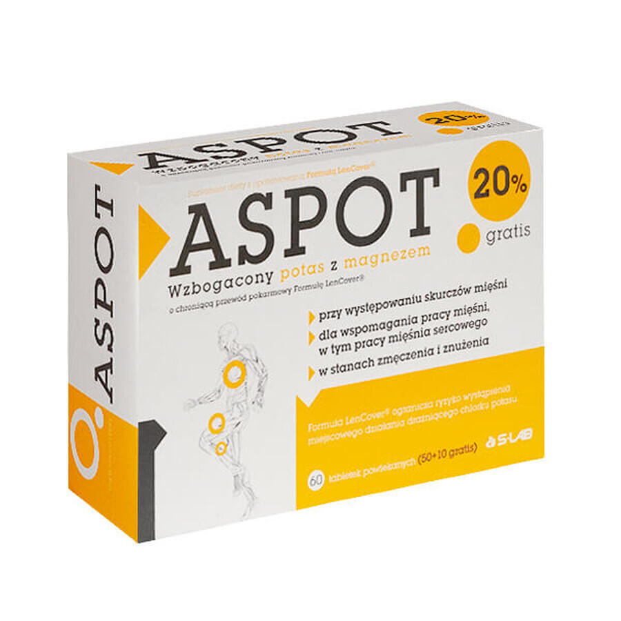 Aspot, kalium met magnesium, 60 tabletten