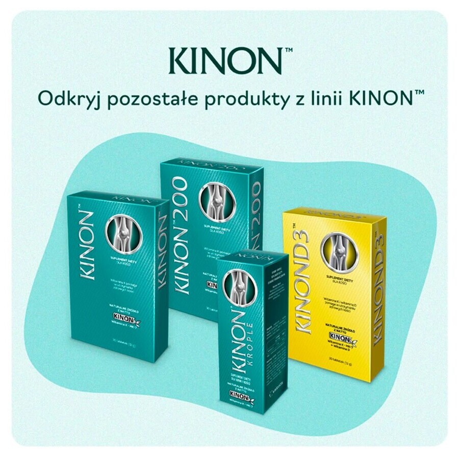 Kinon, vitamine K2-MK7 met natto 75 μg, 30 tabletten