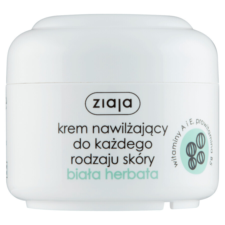 Ziaja, crème hydratante pour tous types de peau, thé blanc, 50 ml