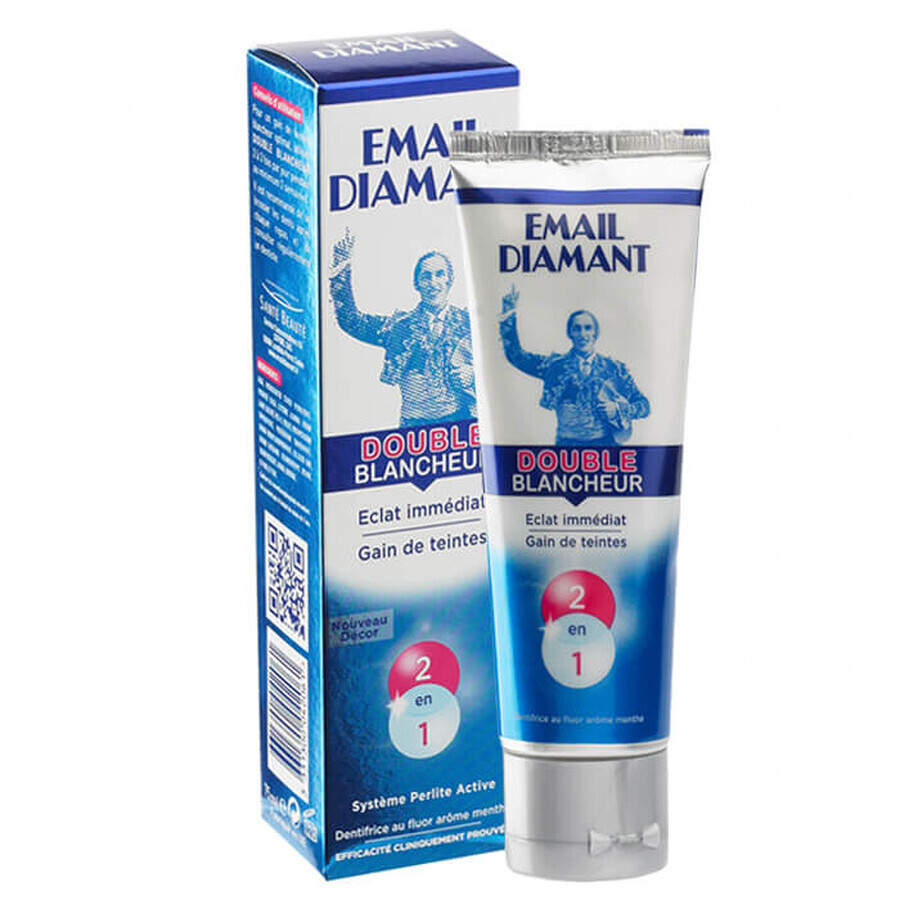 Email Diamant Double Blancheur, dentifricio sbiancante, 75 ml