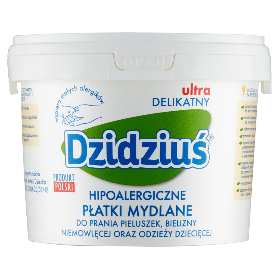 Dzidziuś, flocons de savon hypoallergénique pour le lavage, dès les premiers jours de la vie, 400 g