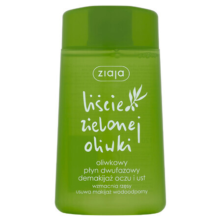 Ziaja Green Olive Leaves, tweefasige make-up verwijderaar voor ogen en lippen, 120 ml