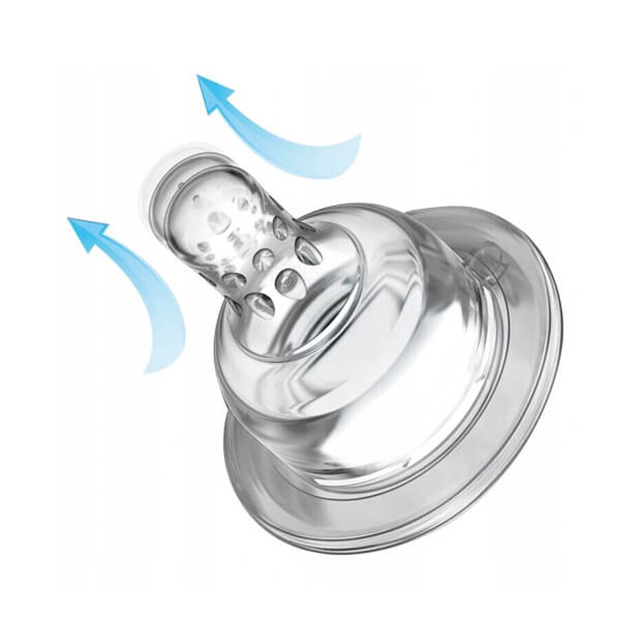 Lovi, teat for baby bottles, dynamic, with three streams, from 3 months, 2 pieces