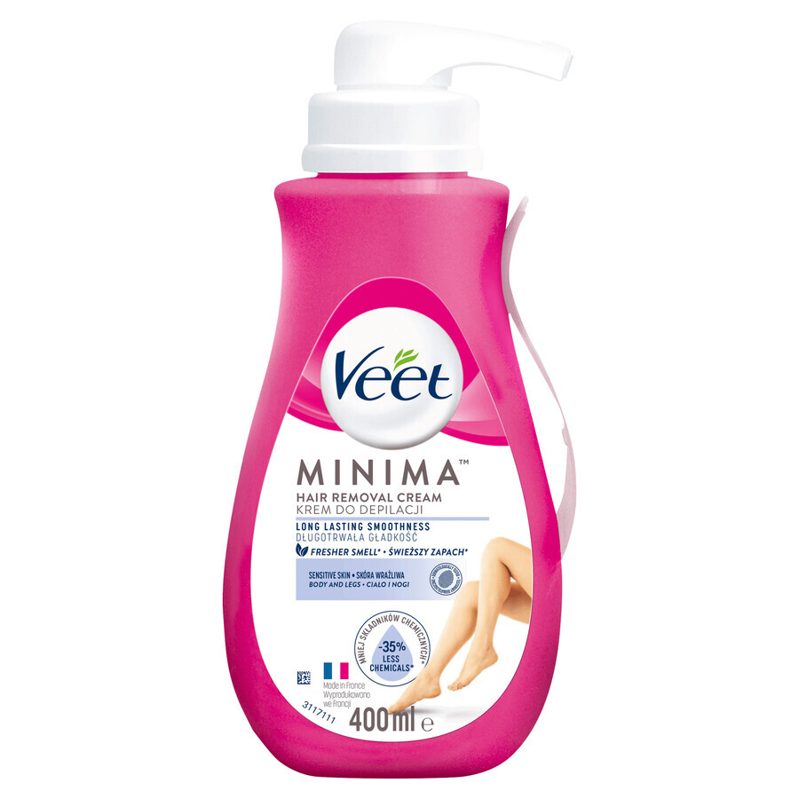 Crema Depilatoria Veet Sensibile alla Pelle, 400 ml