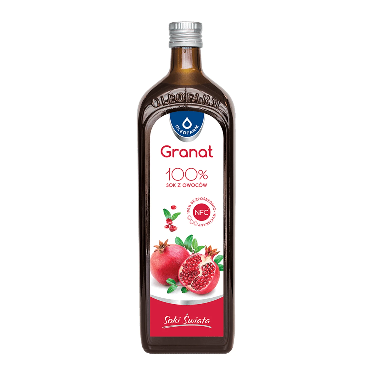 Oleofarm Juices of the World Granaatappel, 100% vruchtensap, 980 ml