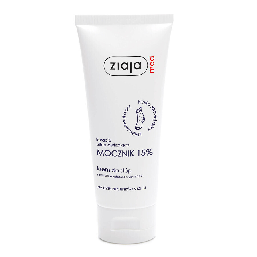 Ziaja Med Ultra-Moisturizing Treatment Urea 15%, voetcrème, droge huid, 100 ml