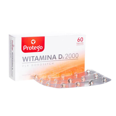 Integratore Alimentare Protego D Plus 2000, 60 Capsule