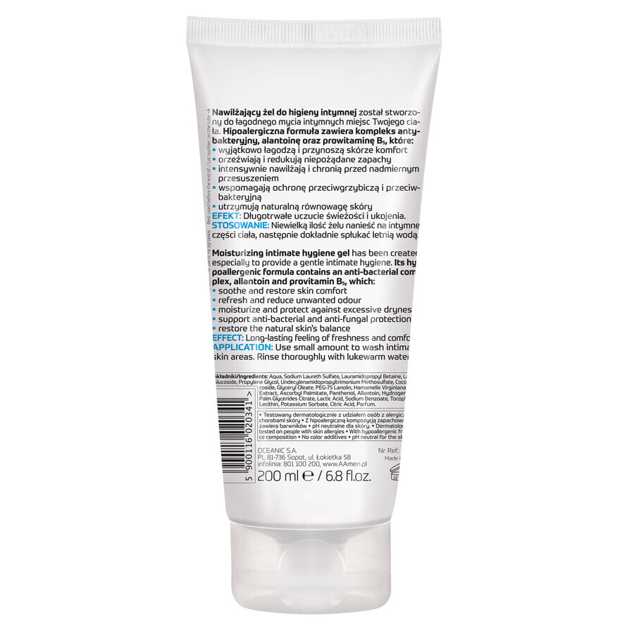 AA Men Sensitive, hydraterende intieme hygiënegel, 200 ml