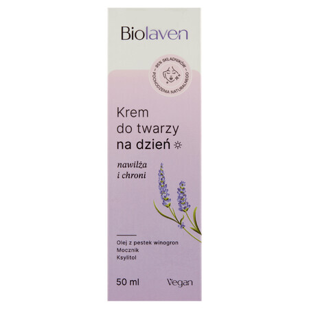 Biolaven, gezichtscrème, hydrateert en beschermt, dag, 50 ml