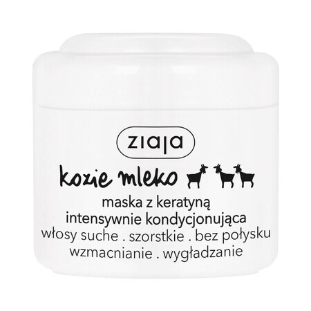 Ziaja Goat Milk, masque capillaire revitalisant intensif à la kératine, 200 ml