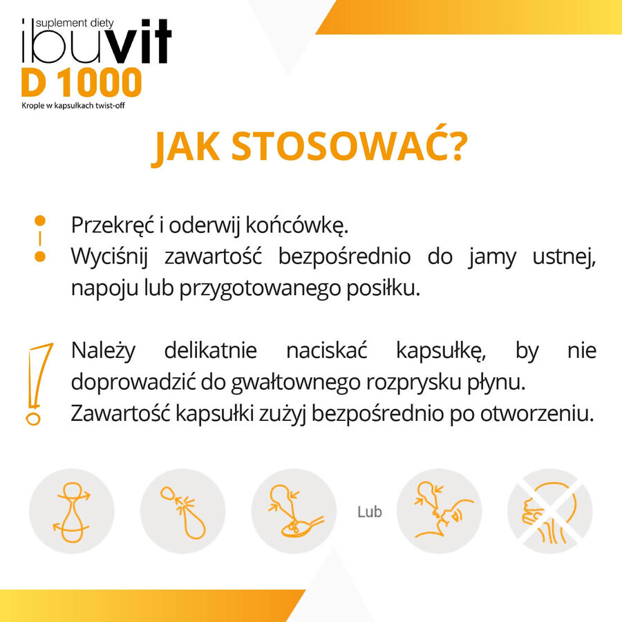 Integratore Alimentare Ibuvit D 1000 UI - 30 Capsule per Bambini da 1 Anno in Su e Adulti