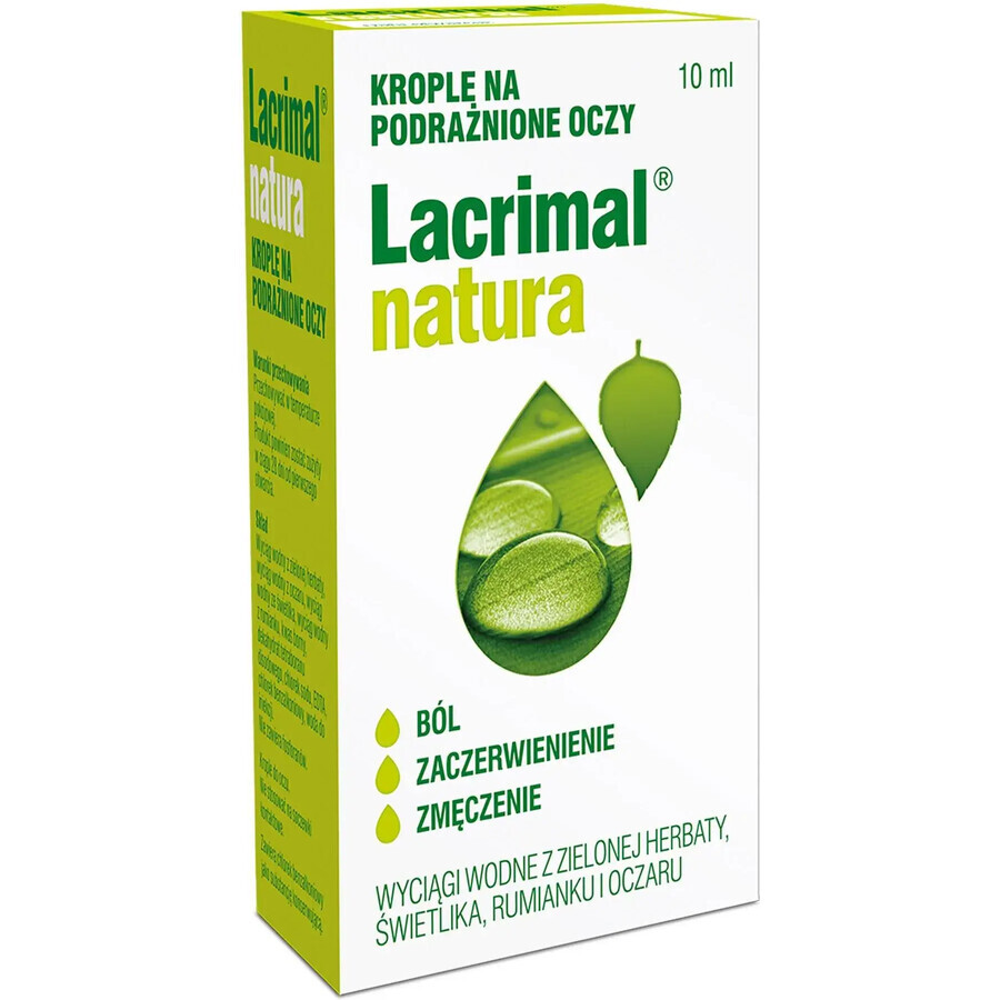 Lacrimal Natura, druppels voor geïrriteerde ogen, 10 ml