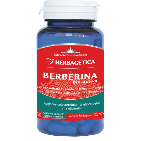 Berbérine bio-active, 60 gélules, Herbagetica