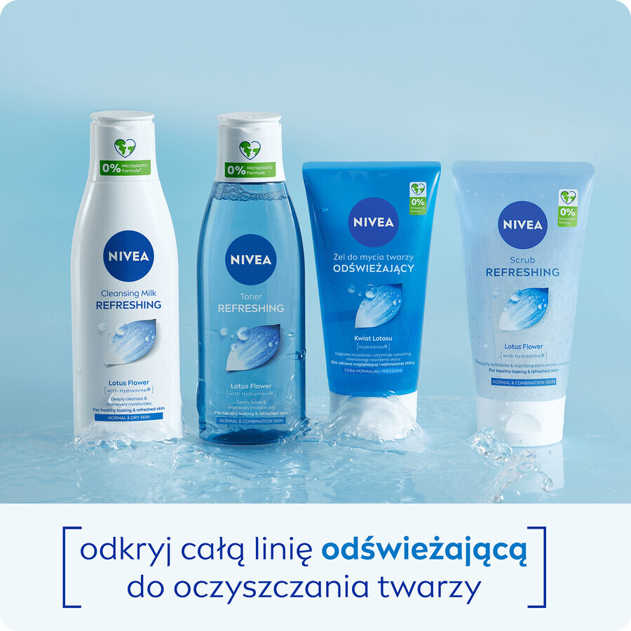 Nivea, gel nettoyant visage rafraîchissant, peaux normales et mixtes, 150 ml