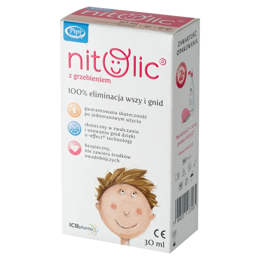 Pipi Nitolic, Spray zur Beseitigung von Läusen und Nissen, 30 ml + Kamm