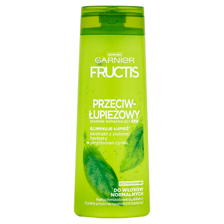 Garnier Fructis, 2in1 anti-roos versterkende shampoo voor normaal haar, 400 ml