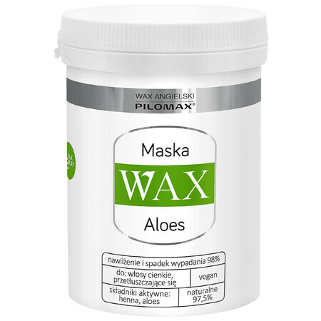 WAX Pilomax, Aloë, regenererend masker voor dun haar, 240 ml