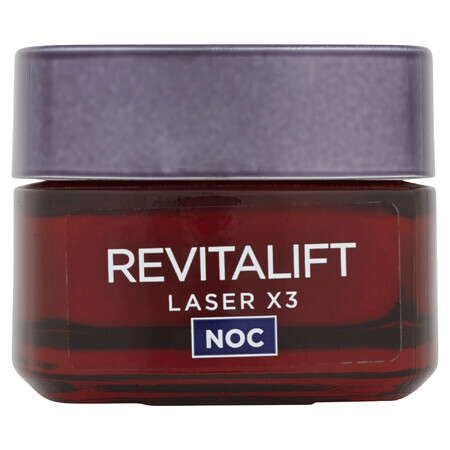 L&#39;Oreal Revitalift Laser X3, Anti-age crèmemasker voor de nacht 40+, 50 ml