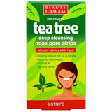 Beauty Formulas Tea Tree, diepreinigende strips voor de neus, 6 stuks