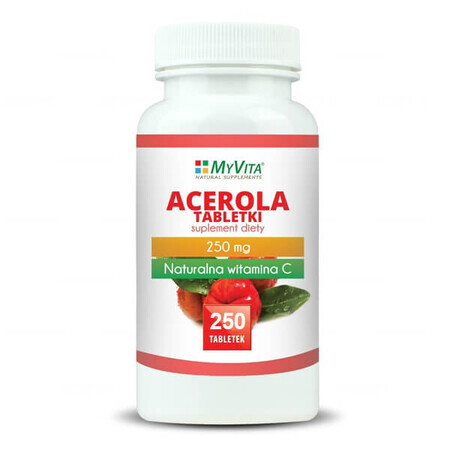 MyVita Acerola, natuurlijke vitamine C, 250 tabletten