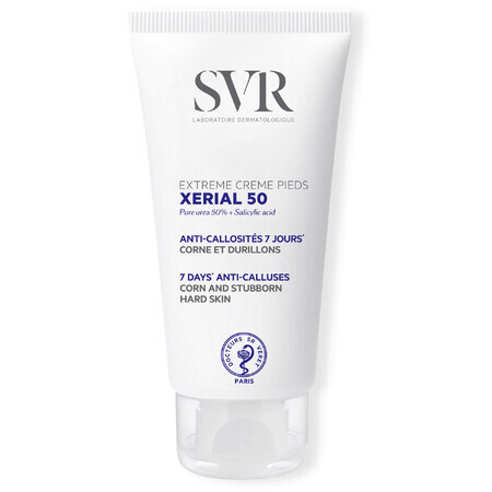 SVR Xerial 50 Extreme Creme Pieds, gel pour callosités persistantes, réduisant cors et callosités en 7 jours, 50 ml