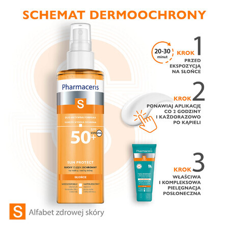 Olio secco protettivo per il corpo SPF50+ Pharmaceris S 200ml