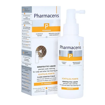 Pharmaceris P Ichtilix Forte, fluido queratolítico para el cuero cabelludo y el cuerpo pilosos, 125 ml
