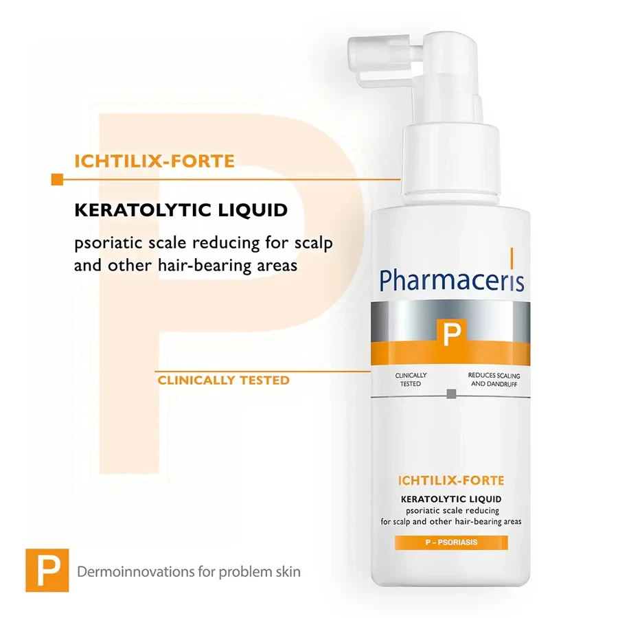 Pharmaceris P Ichtilix Forte, fluido queratolítico para el cuero cabelludo y el cuerpo pilosos, 125 ml