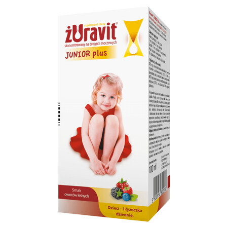 Żuravit Junior Plus, syrup, for children over 3 years, berry flavor, 100 ml