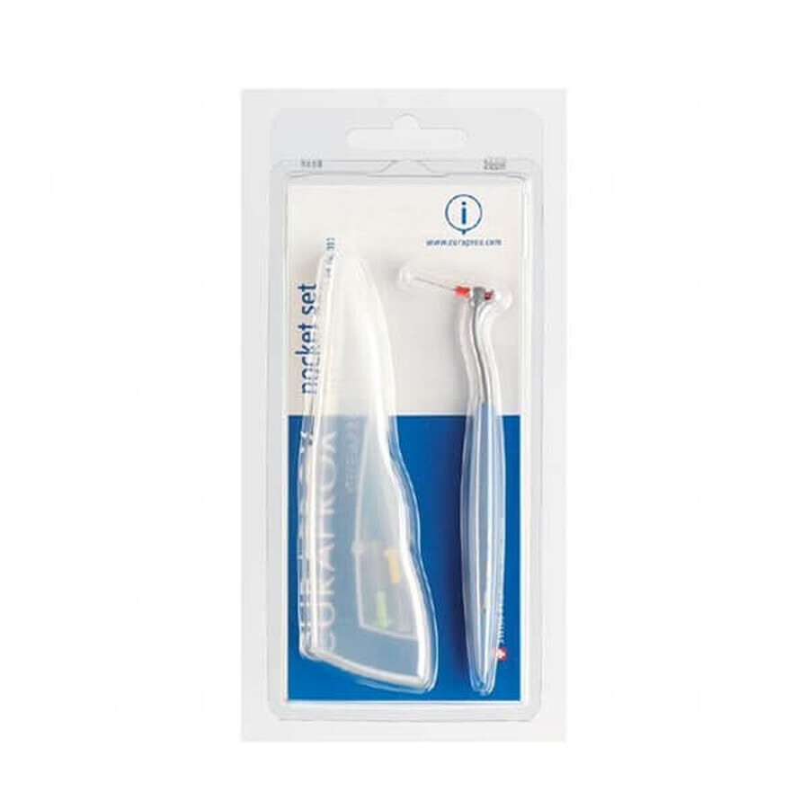 Curaprox Pocket Set, set de poche de brossettes interdentaires, CPS 457, 4 pièces