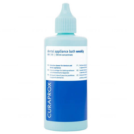 Curaprox, concentraat voor het reinigen van kunstgebitten en orthodontische apparaten BDC105, 100 ml