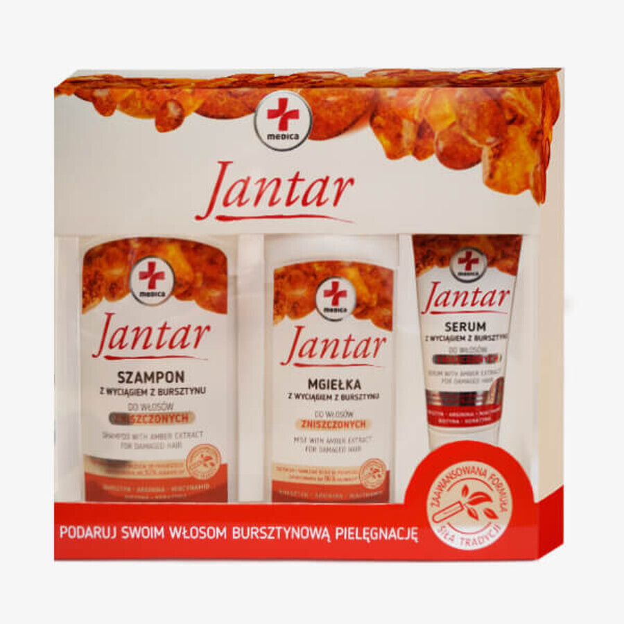 Kit Cura Capelli Jantar Medica: Shampoo 330ml, Nebbia 200ml, Siero 30ml