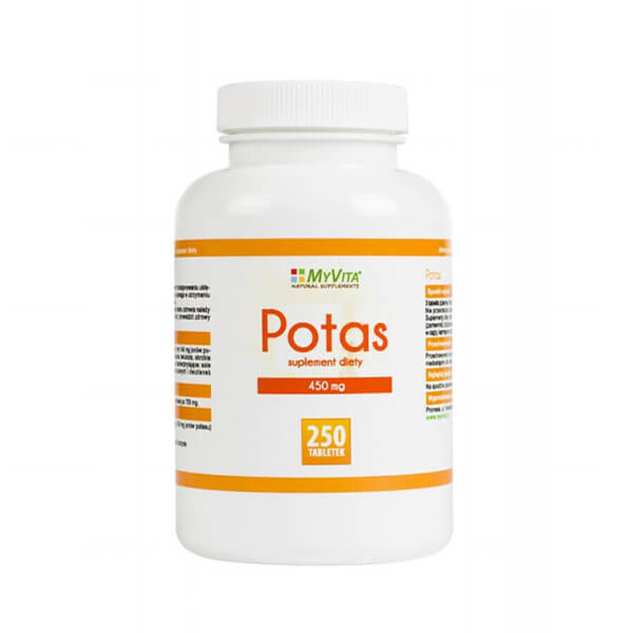 MyVita Potassium, citrate de potassium, 250 comprimés